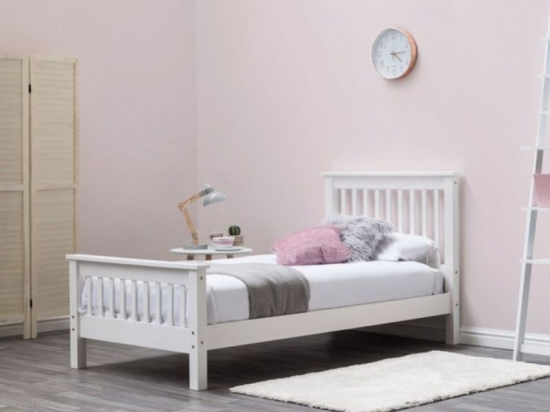 Sleep Design Adlington 3ft Single White Wooden Bed Frame