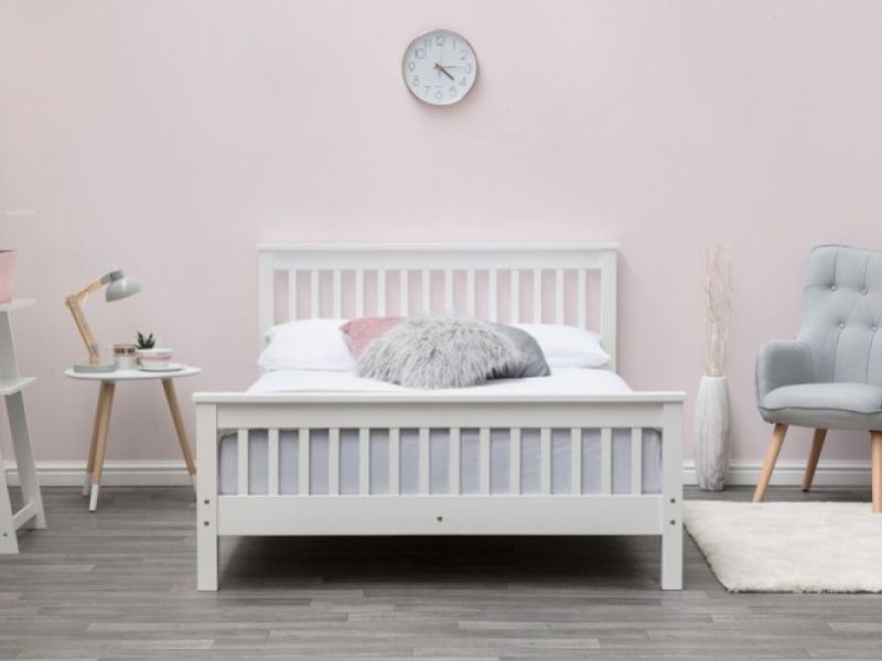 Sleep Design Adlington 5ft Kingsize White Wooden Bed Frame