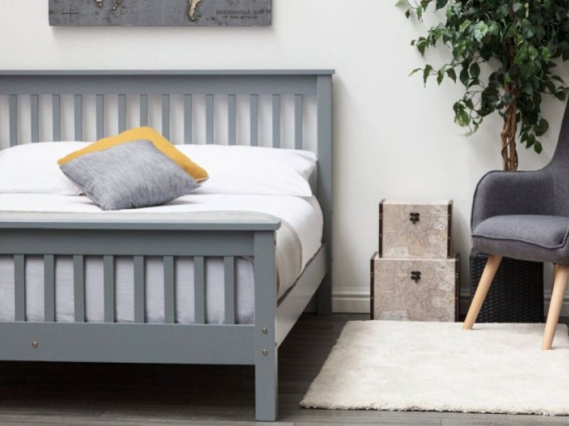 Sleep Design Adlington 4ft6 Double Grey Wooden Bed Frame