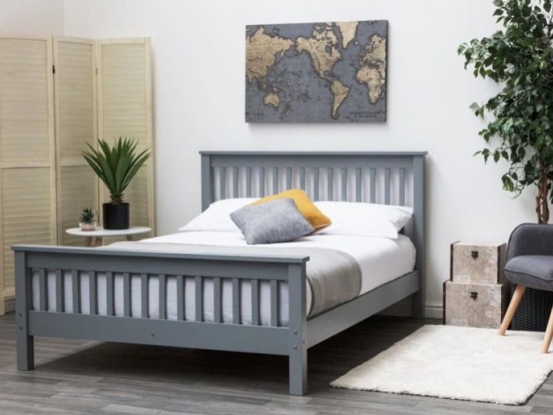 Sleep Design Adlington 4ft6 Double Grey Wooden Bed Frame
