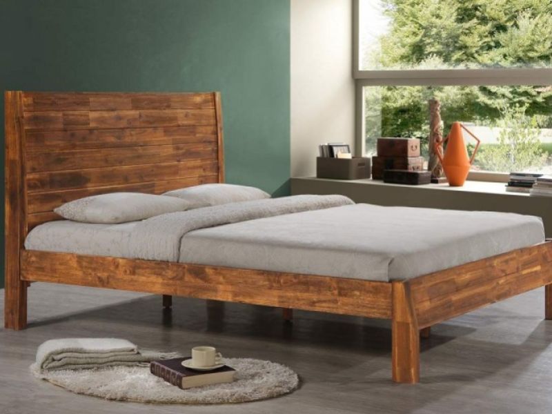 Sleep Design Astbury 5ft Kingsize Caramel Wooden Bed Frame