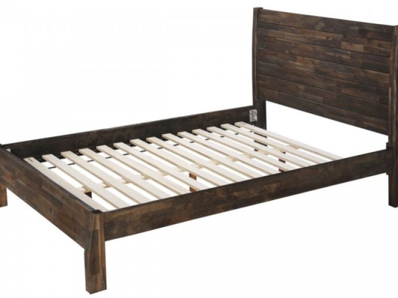 Sleep Design Astbury 4ft6 Double Teak Finish Wooden Bed Frame