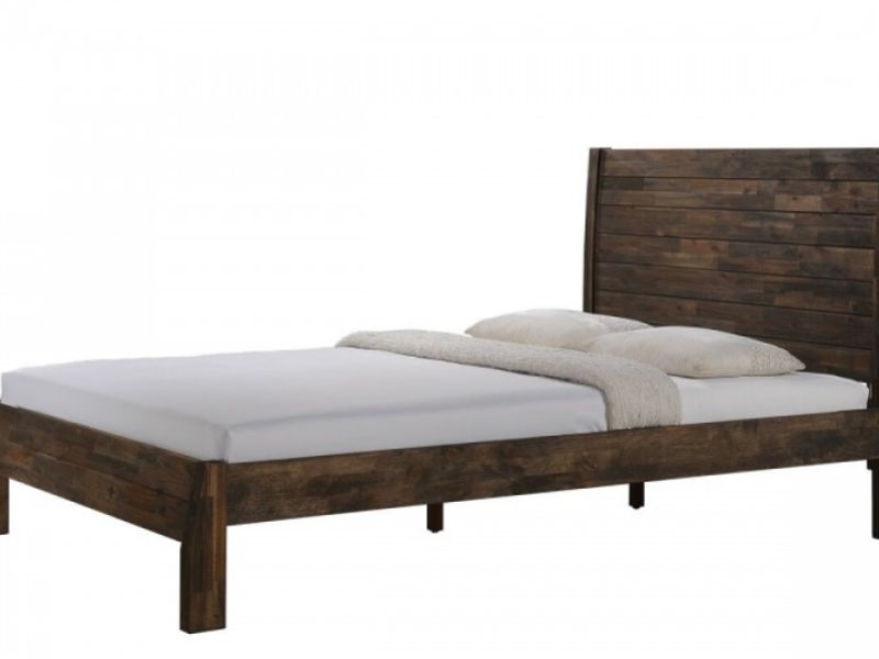Sleep Design Astbury 4ft6 Double Teak Finish Wooden Bed Frame