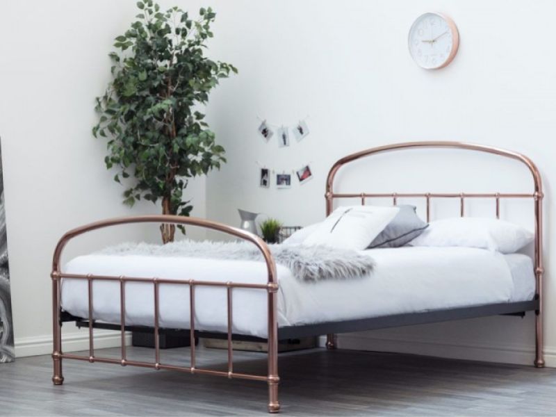 Sleep Design Lichfield 4ft6 Double Copper Finish Metal Bed Frame