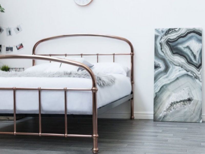 Sleep Design Lichfield 4ft6 Double Copper Finish Metal Bed Frame