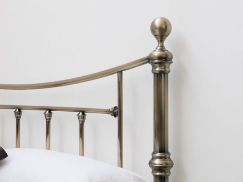 Sleep Design Stratford 4ft6 Double Antique Brass Metal Bed Frame