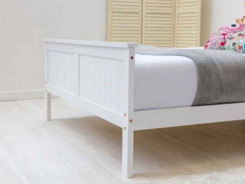 Sleep Design Tabley 4ft6 Double White Wooden Bed Frame