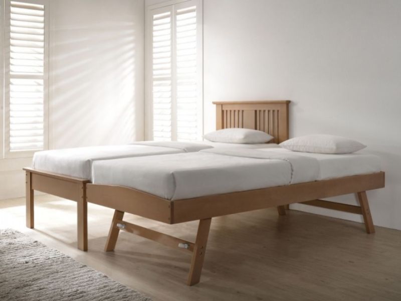 Flintshire Halkyn 3ft Single Oak Finish Guest Bed