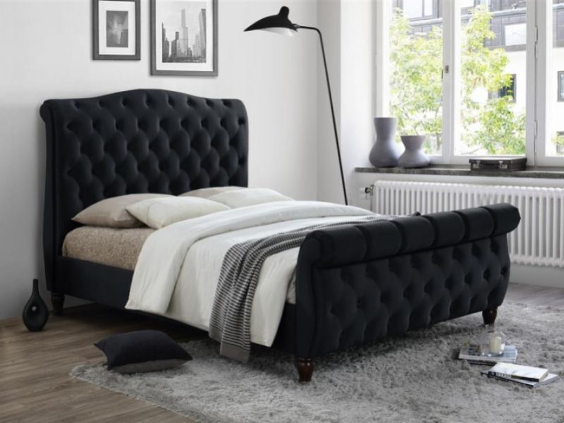 Birlea Colorado 6ft Super Kingsize Black Fabric Bed Frame
