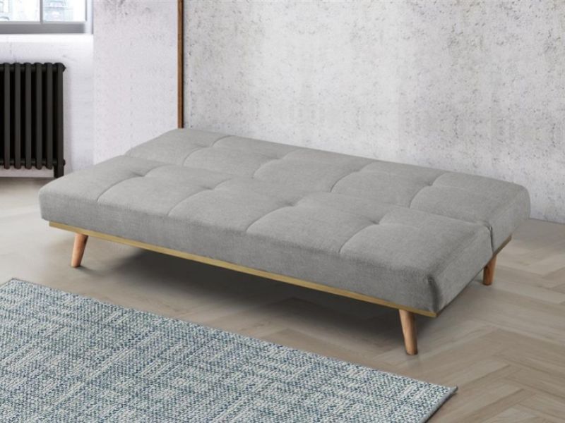 Birlea Snug Light Stone Grey Fabric Sofa Bed