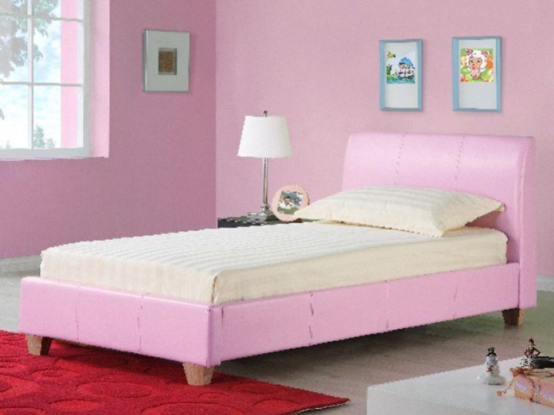Limelight Galaxy 3ft Single Pink Faux Leather Bed Frame