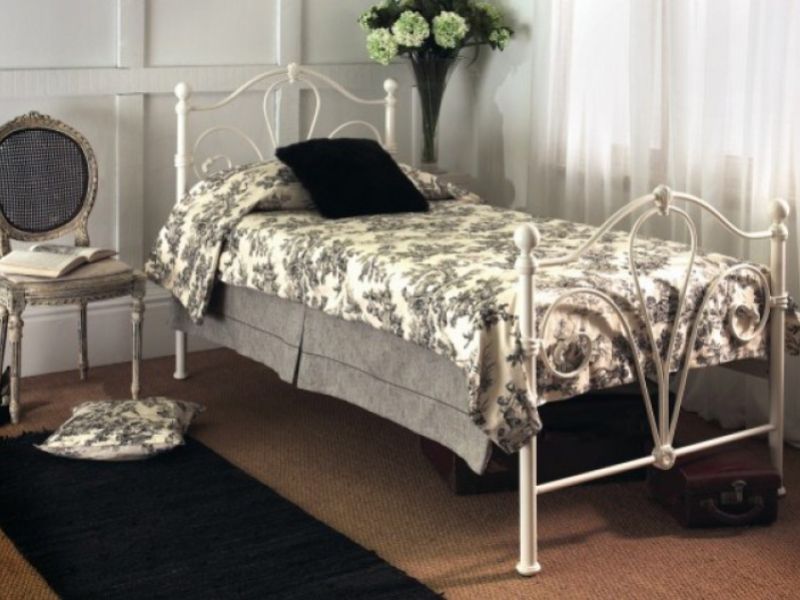 Limelight Nimbus 3ft Single Ivory Metal Bed Frame