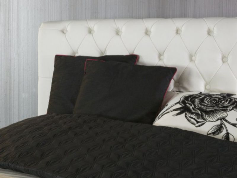 Limelight Phoenix White 6ft Super Kingsize Faux Leather Bed Frame
