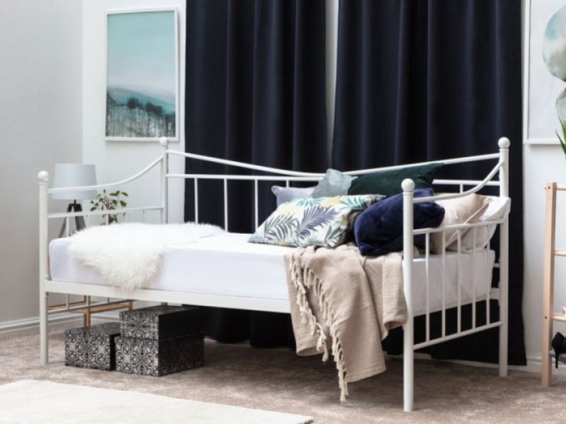 Sleep Design Ickleford 3ft Single White Metal Day Bed