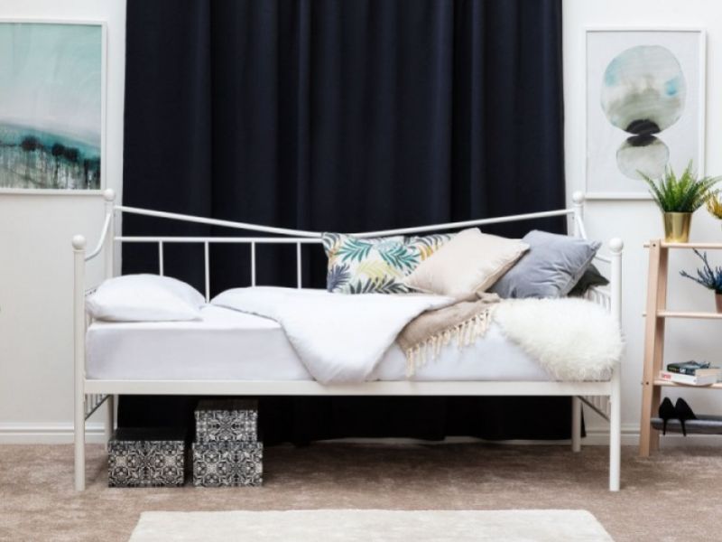 Sleep Design Ickleford 3ft Single White Metal Day Bed