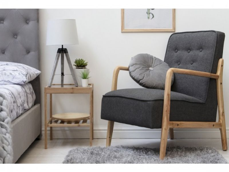Sleep Design Farley Charcoal Grey Fabric Chair