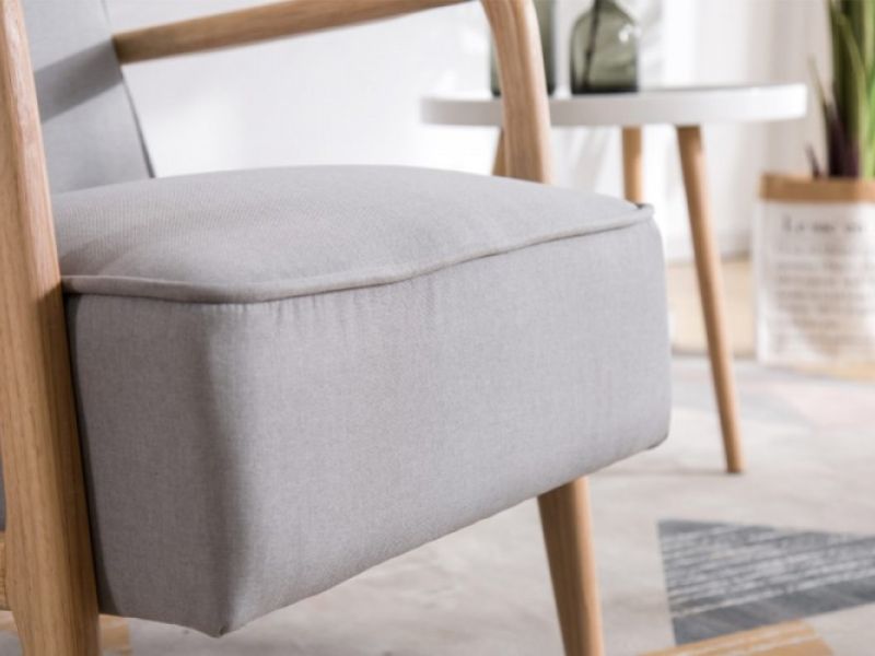 Sleep Design Farley Light Grey Fabric Chair