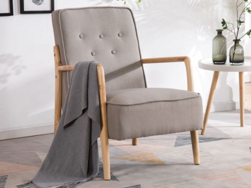 Sleep Design Farley Beige Fabric Chair