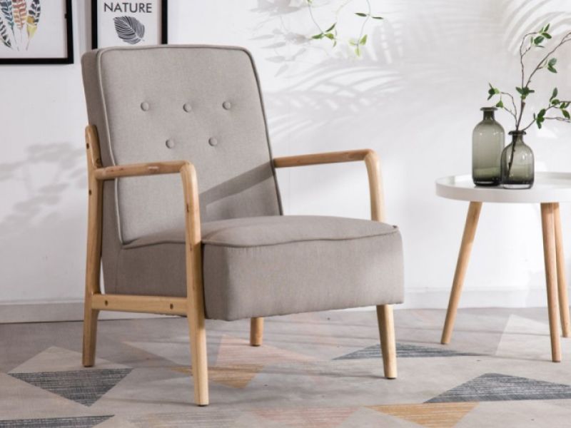 Sleep Design Farley Beige Fabric Chair