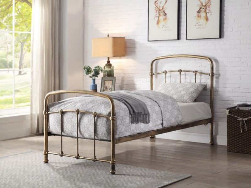 Flintshire Mostyn 3ft Single Metal Bed Frame In Antique Bronze