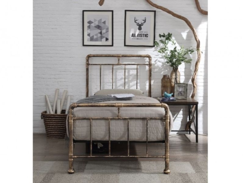 Flintshire Cilcain 3ft Single Antique Bronze Metal Bed Frame