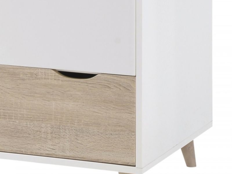 LPD Stockholm 1 Door Wardrobe In White And Oak