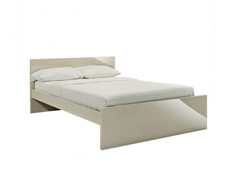 LPD Puro 4ft6 Double Wooden Bed Frame In Stone Gloss
