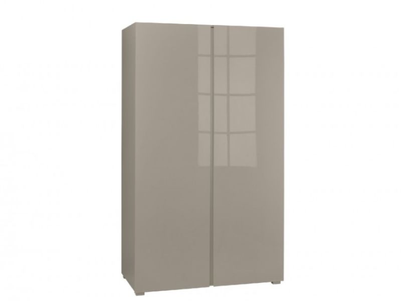 LPD Puro 2 Door Wardrobe In Stone Gloss