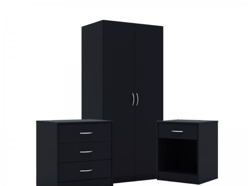 LPD Delta Bedroom Furniture Set In Black