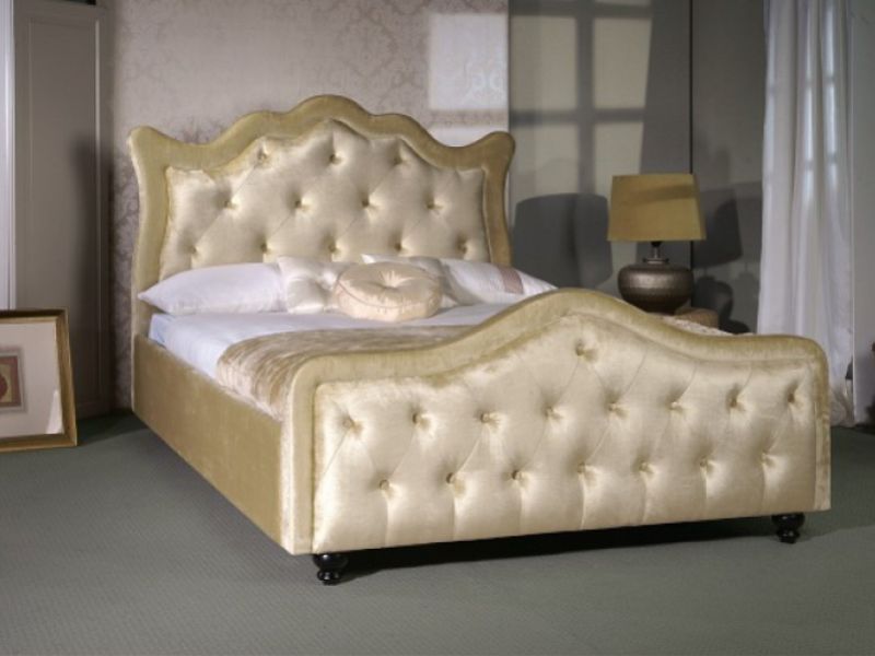 Limelight Vega 5ft Kingsize Gold Velvet Fabric Bed Frame