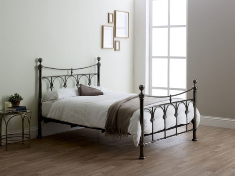 Limelight Gamma 4ft6 Double Nickel Metal Bed Frame