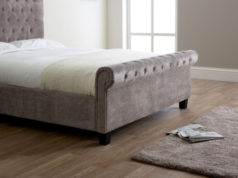 Limelight Orbit 6ft Super Kingsize Mink Velvet Fabric Bed Frame