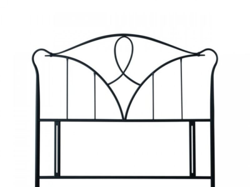 Limelight Carme 4ft6 Double Black Metal Headboard