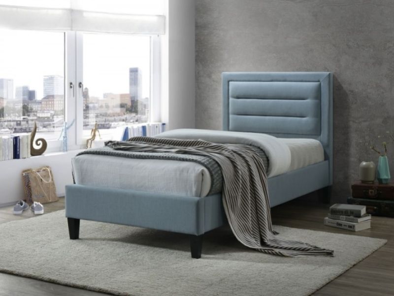 Limelight Picasso 4ft Small Double Blue Fabric Bed Frame