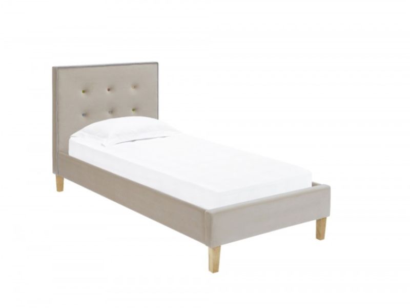 LPD Camden 3ft Single Beige Fabric Bed Frame