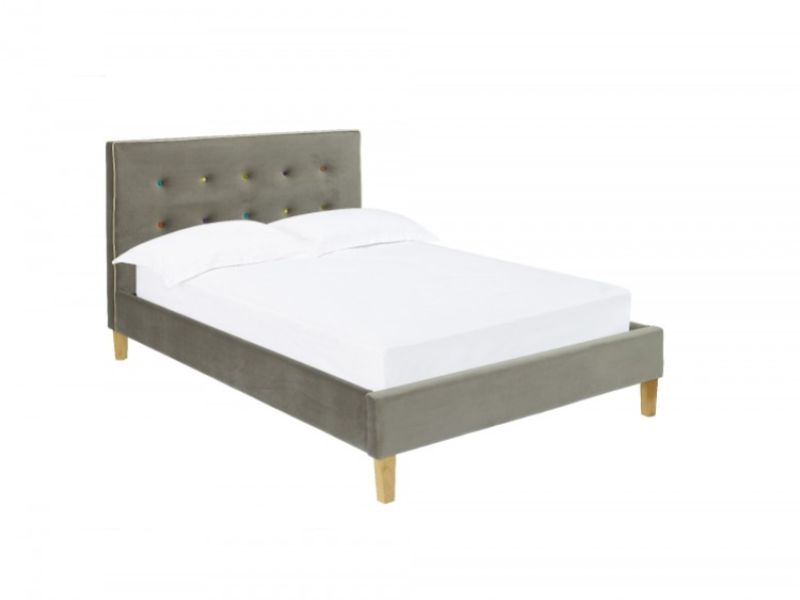 LPD Camden 4ft6 Double Grey Fabric Bed Frame