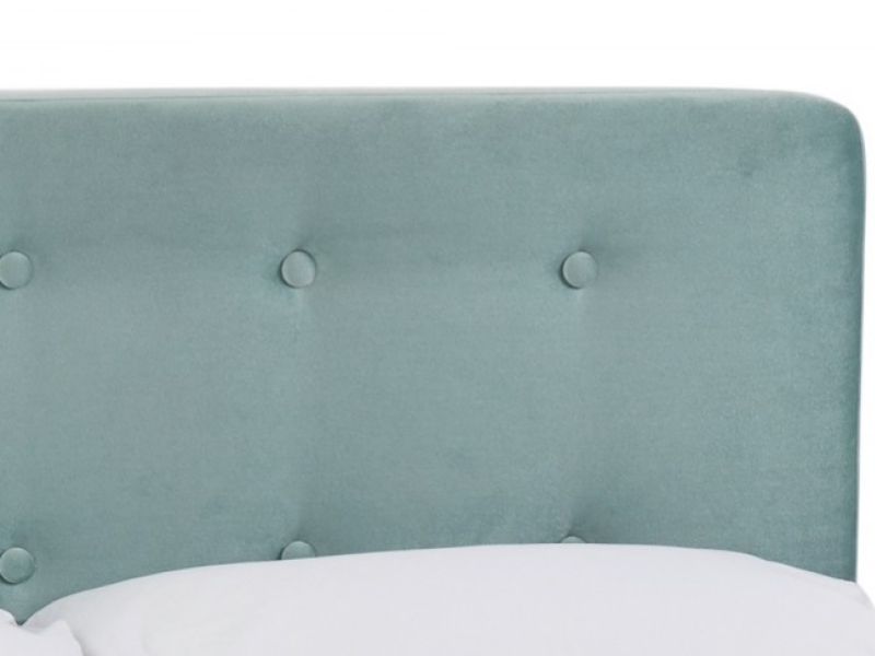 LPD Pierre 4ft6 Double Aqua Velvet Fabric Bed Frame