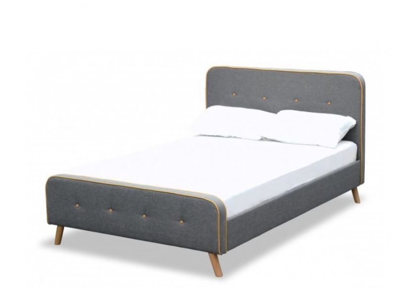 LPD Loft 5ft Kingsize Grey Fabric Bed Frame