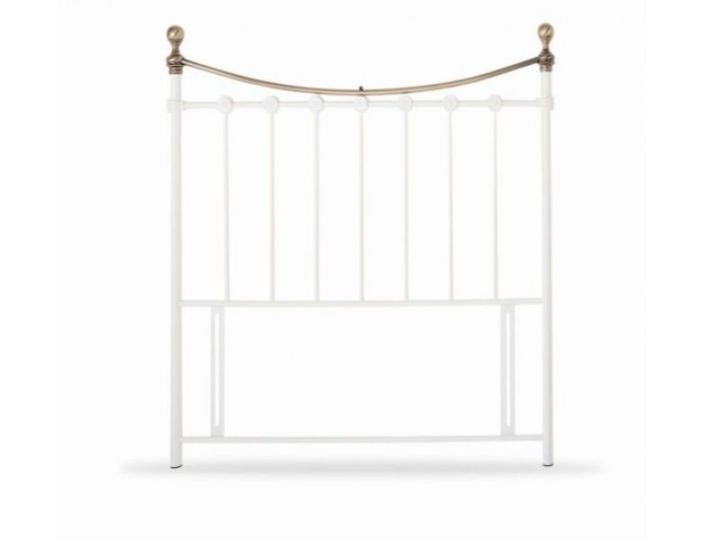 Limelight Corona 5ft Kingsize White Metal Headboard