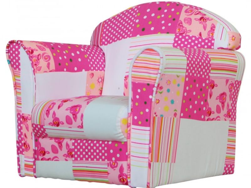 Kidsaw Pink Patchwork Childrens Mini Armchair