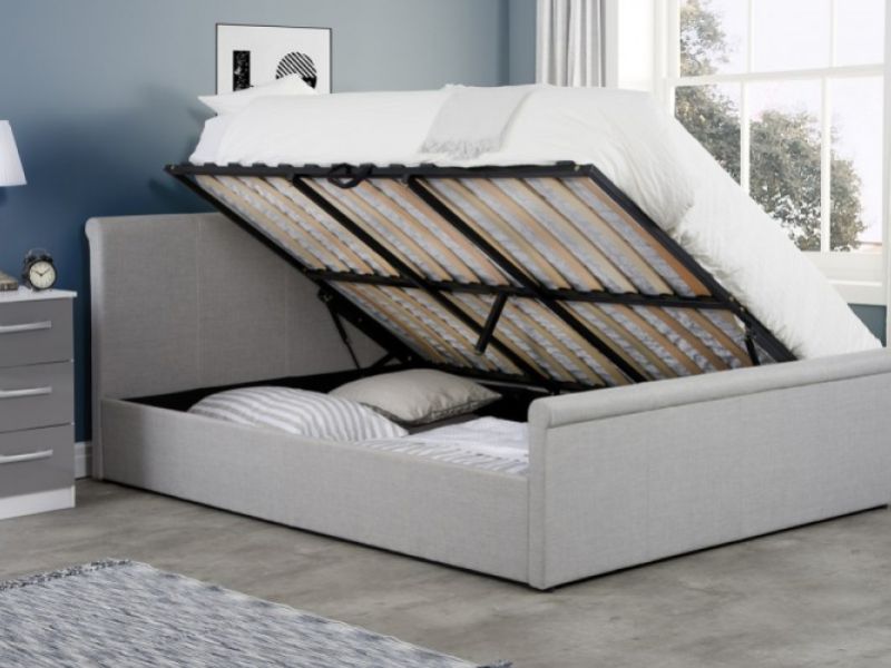 Birlea Stratus 4ft Small Double Grey Fabric Side Lift Ottoman Bed Frame