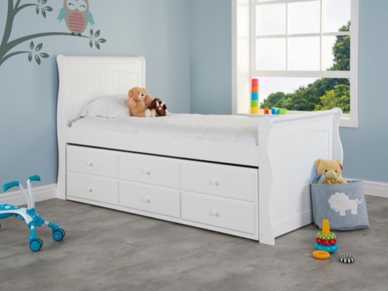 Birlea Verona 3ft Single White Wooden Guest Cabin Bed