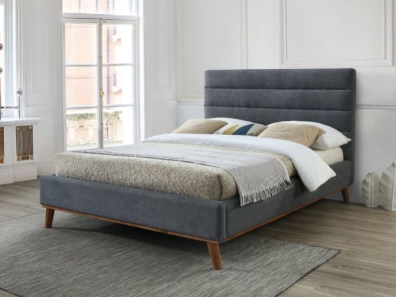 Time Living Mayfair 5ft Kingsize Dark Grey Fabric Bed Frame