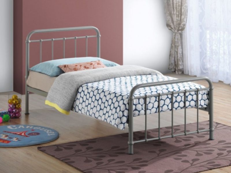 Time Living Miami 3ft Single Metal Bed Frame In Pebble