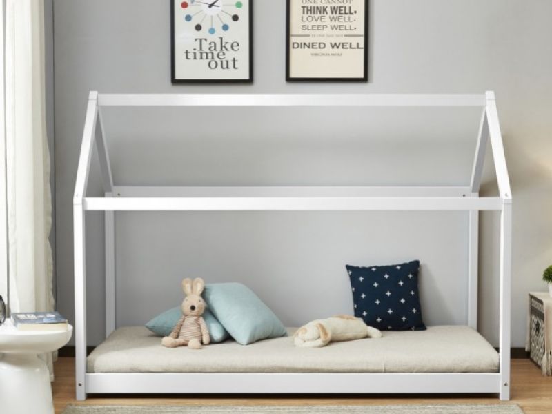 Birlea House 3ft Single White Wooden Bed Frame