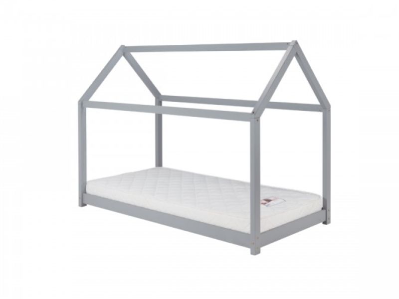 Birlea House 3ft Single Grey Wooden Bed Frame