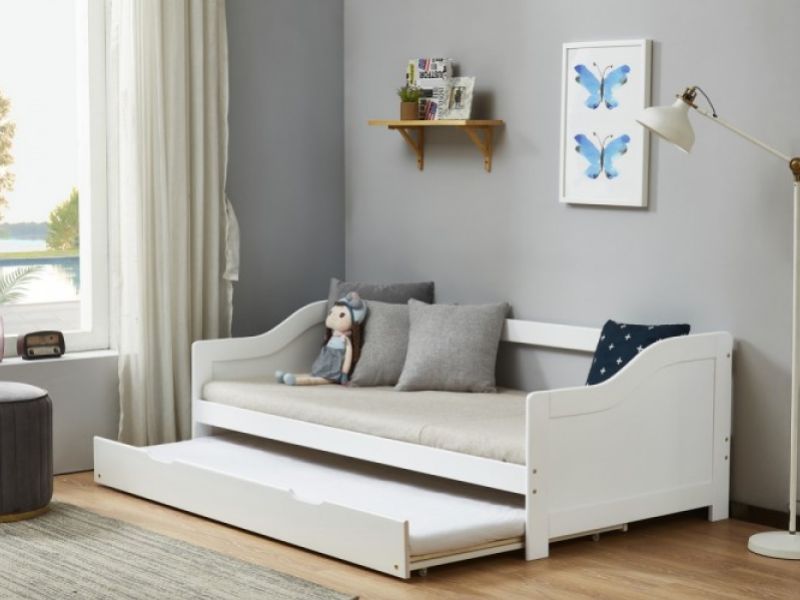 Birlea Brixton 3ft Single White Wooden Guest Day Bed