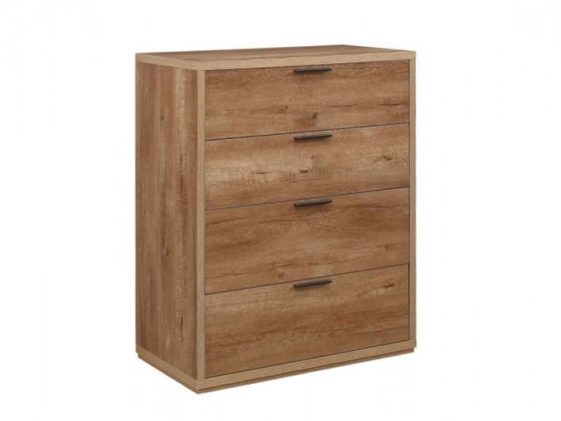 Birlea Stockwell Oak Finish 4 Drawer Chest