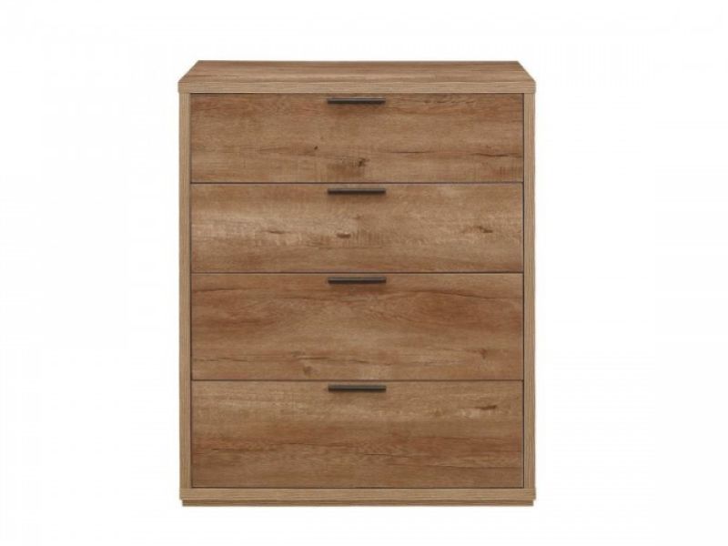 Birlea Stockwell Oak Finish 4 Drawer Chest