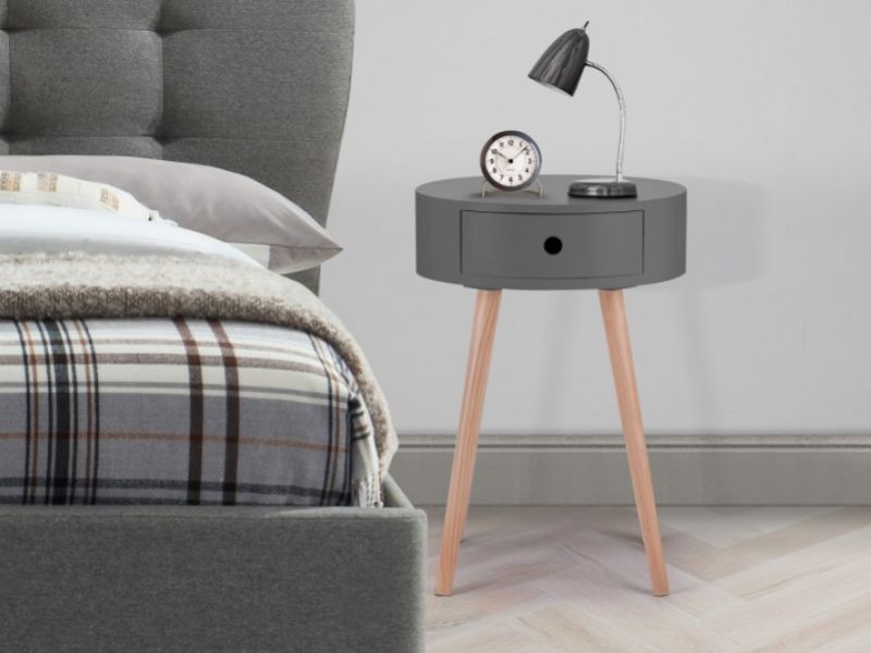 Birlea Quinn Grey 1 Drawer Side Table